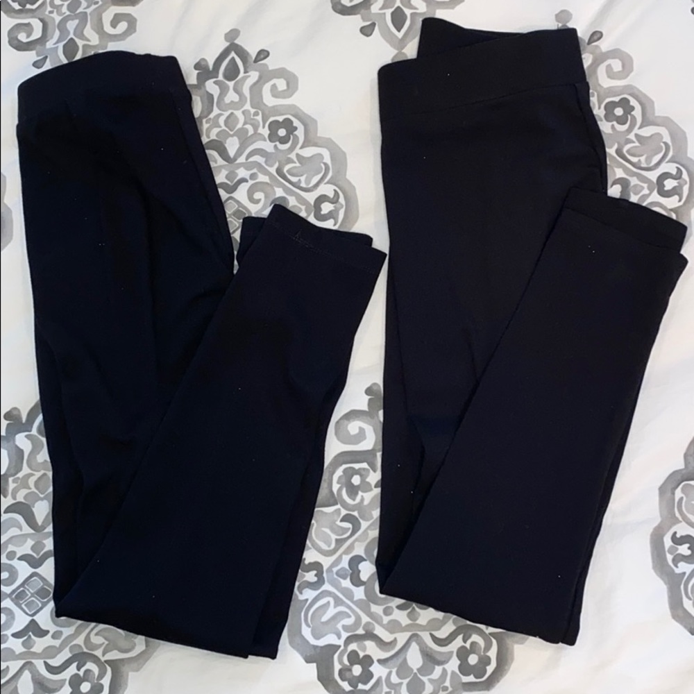Set of Two Philosophy Jet Black Leggings Small